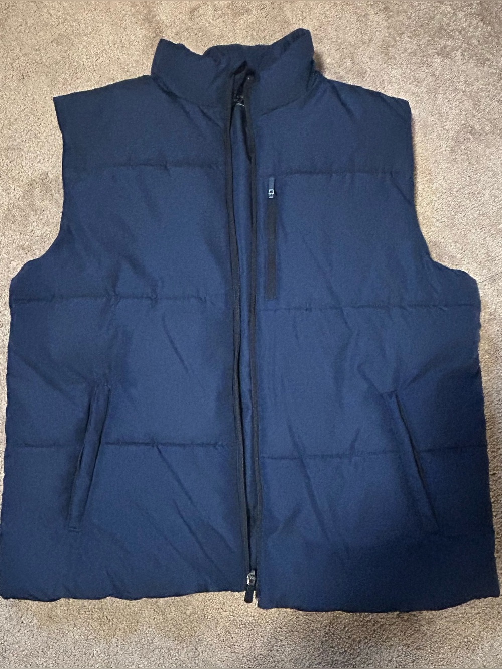 tek gear Navy Puffer Vest - Men's Sleeveless Coat/XL